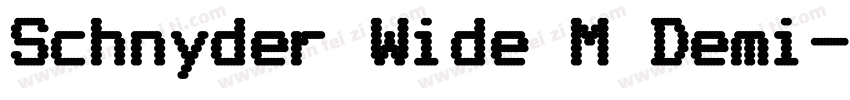 Schnyder Wide M Demi字体转换